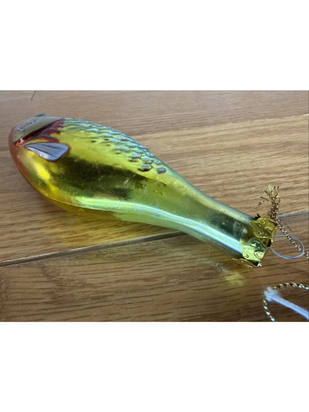 Rapala Collectors Glass Christmas Tree Ornament Fishing Lure Fish 4.75 Inch IOB